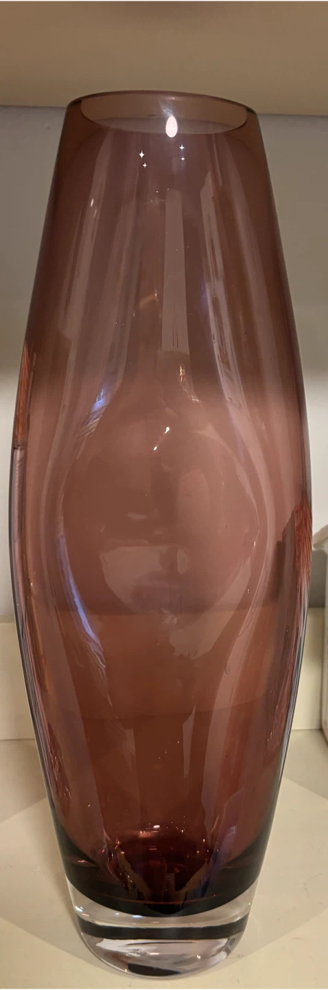 Vintage Mid-Century Amethyst Art Glass Vase
