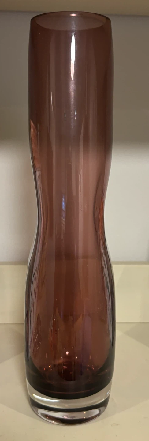 Vintage Mid-Century Amethyst Art Glass Vase - photo 2