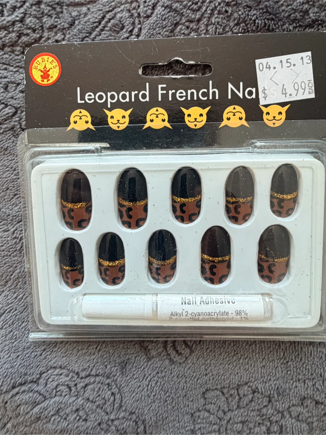 Rubies Leopard French Press-on Nails