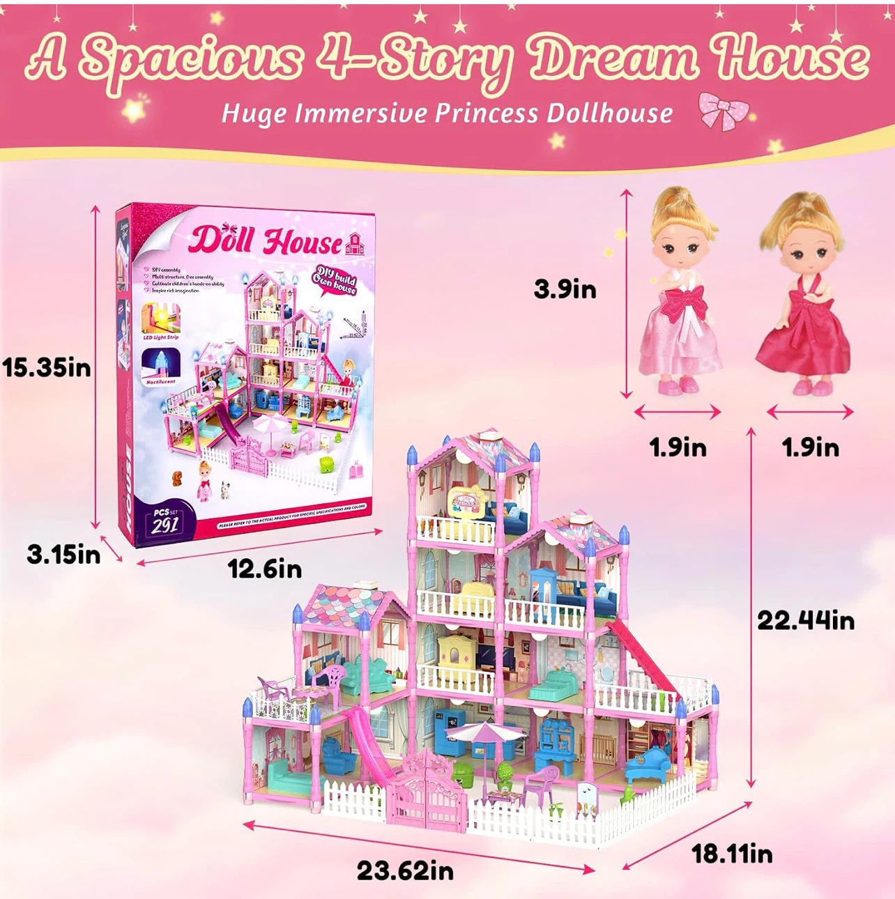 Princess Dollhouse with 291 Pieces - photo 2