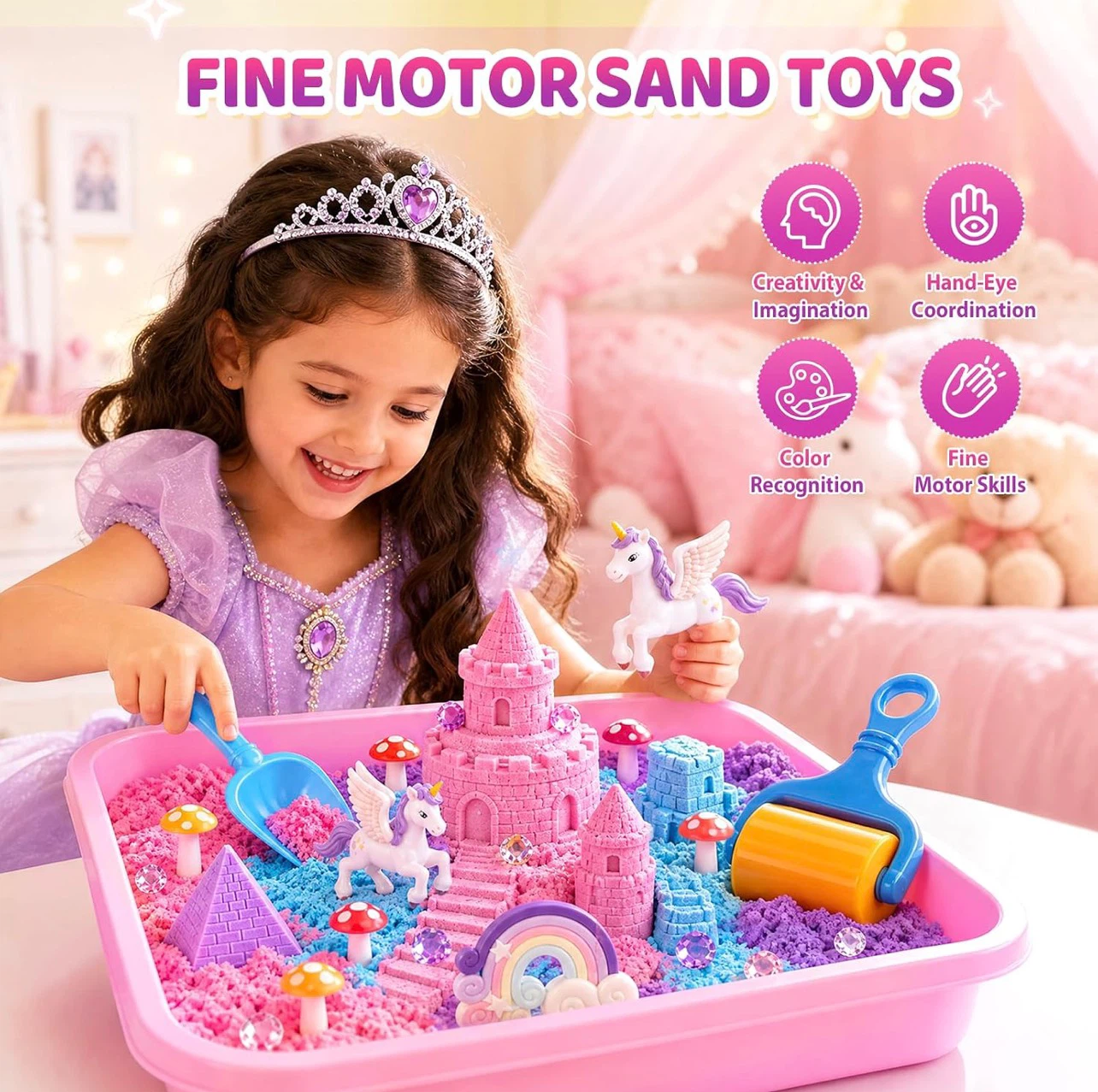 Unicorn Sensory Bin Play Sand Set - photo 4