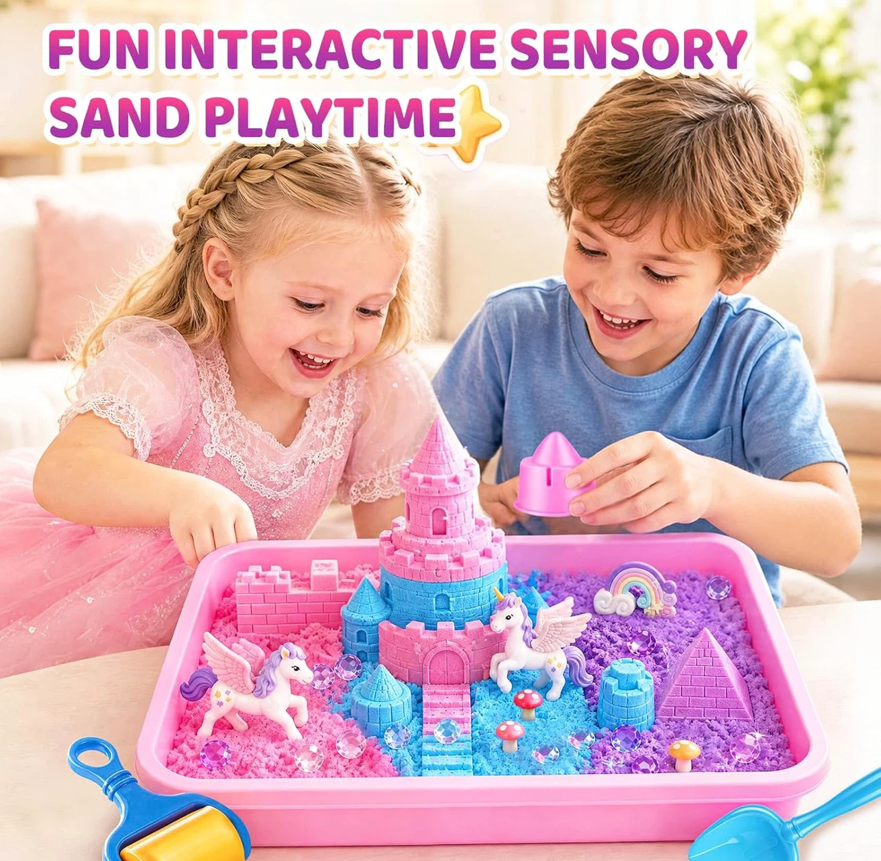 Unicorn Sensory Bin Play Sand Set - photo 5