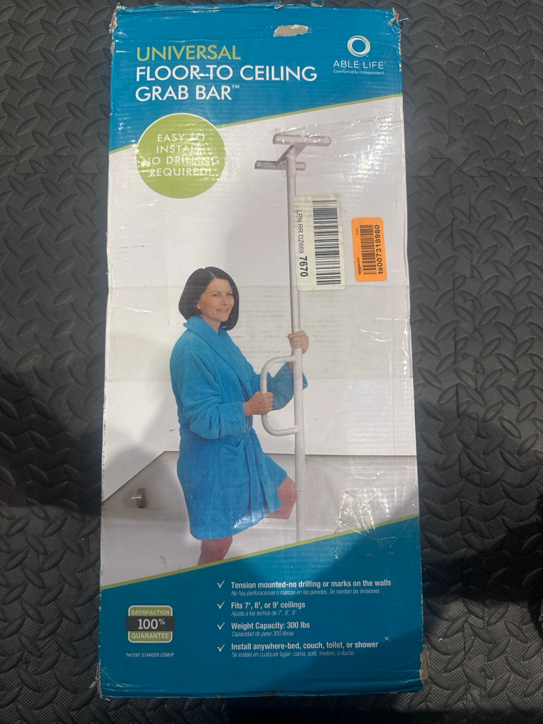 Able Life Universal Floor-to-Ceiling Grab Bar