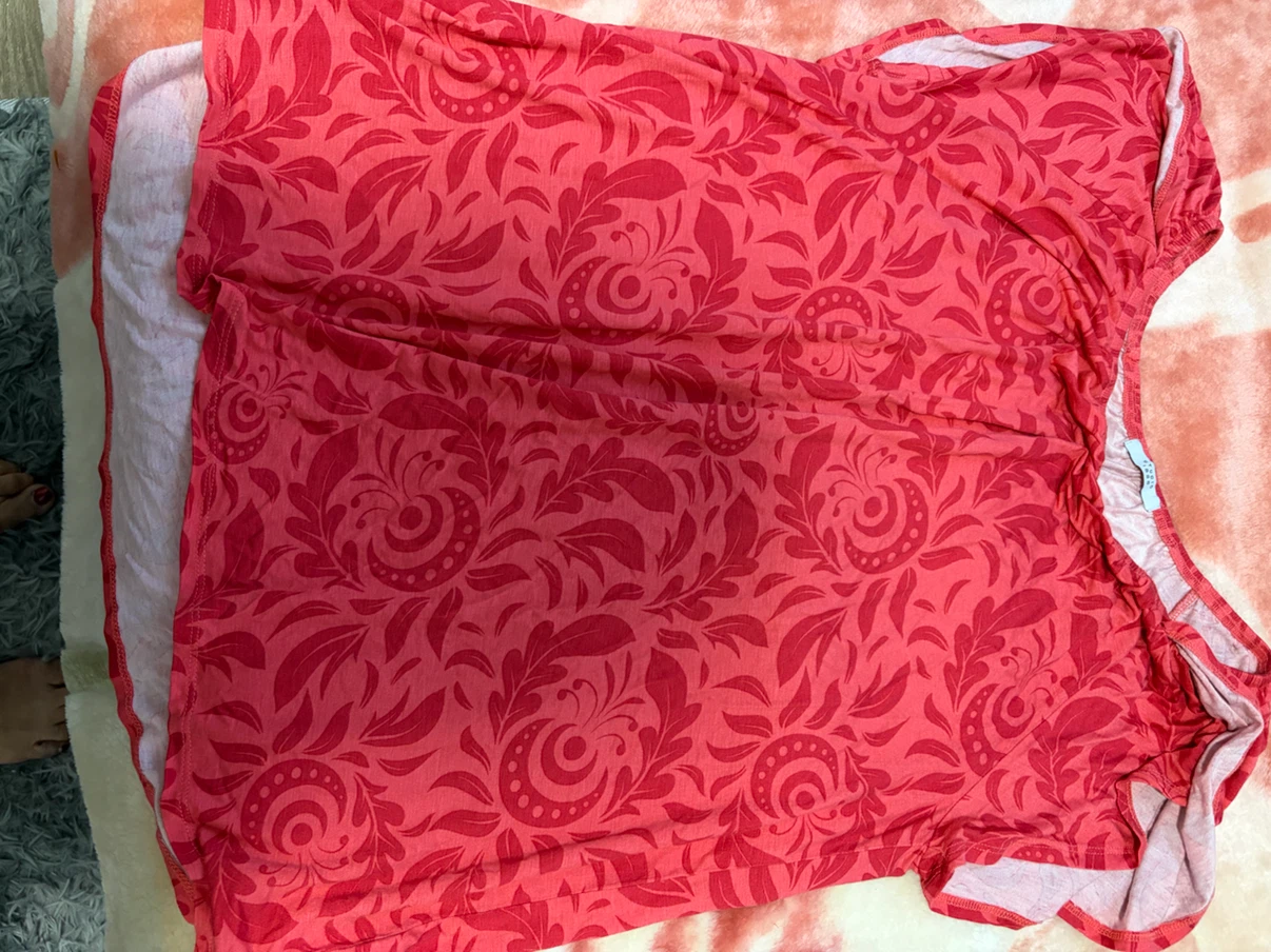 Studio 1886 Red Floral Print Top