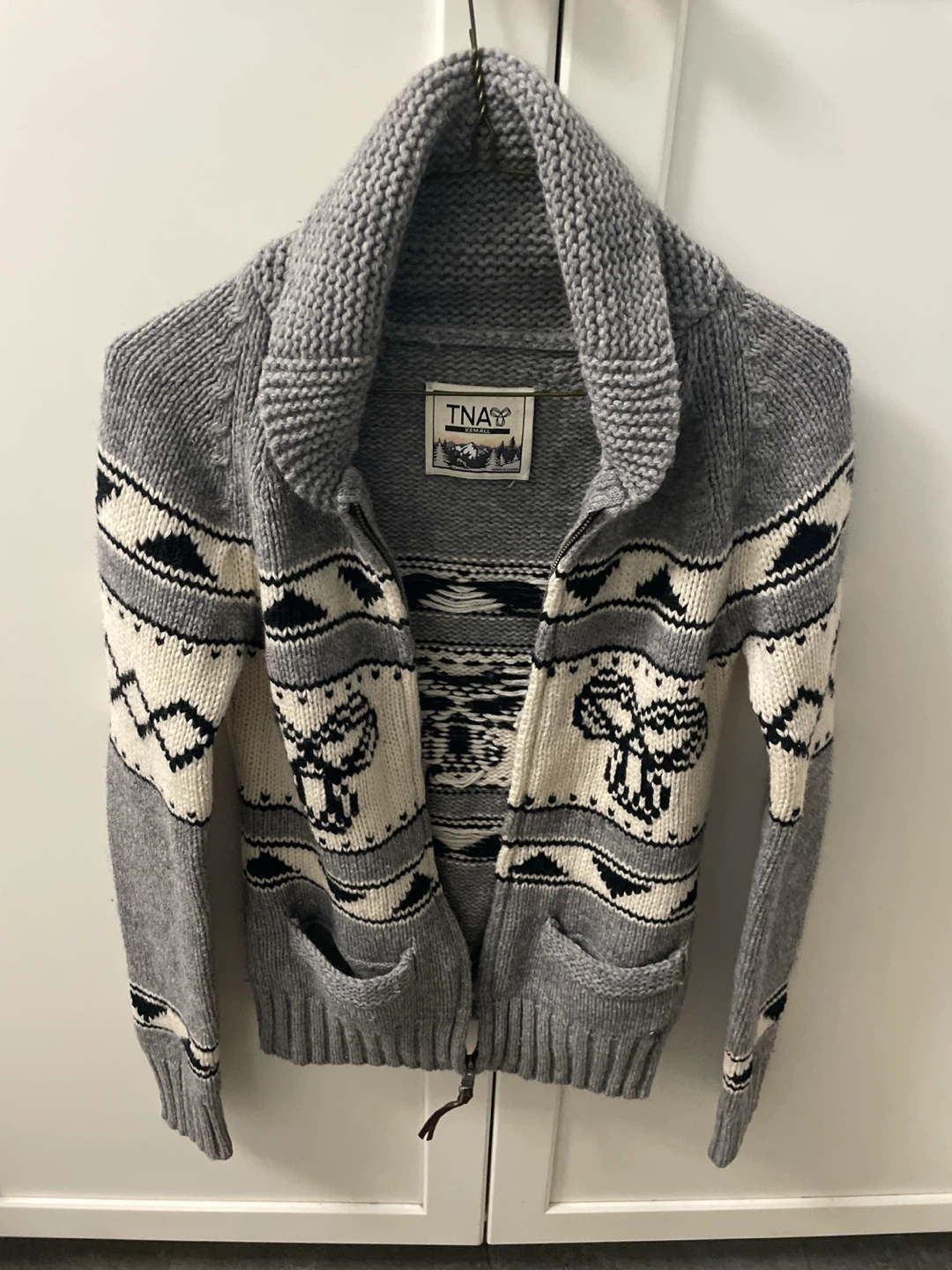 TNA Women's Knit Zip-Up Sweater XS