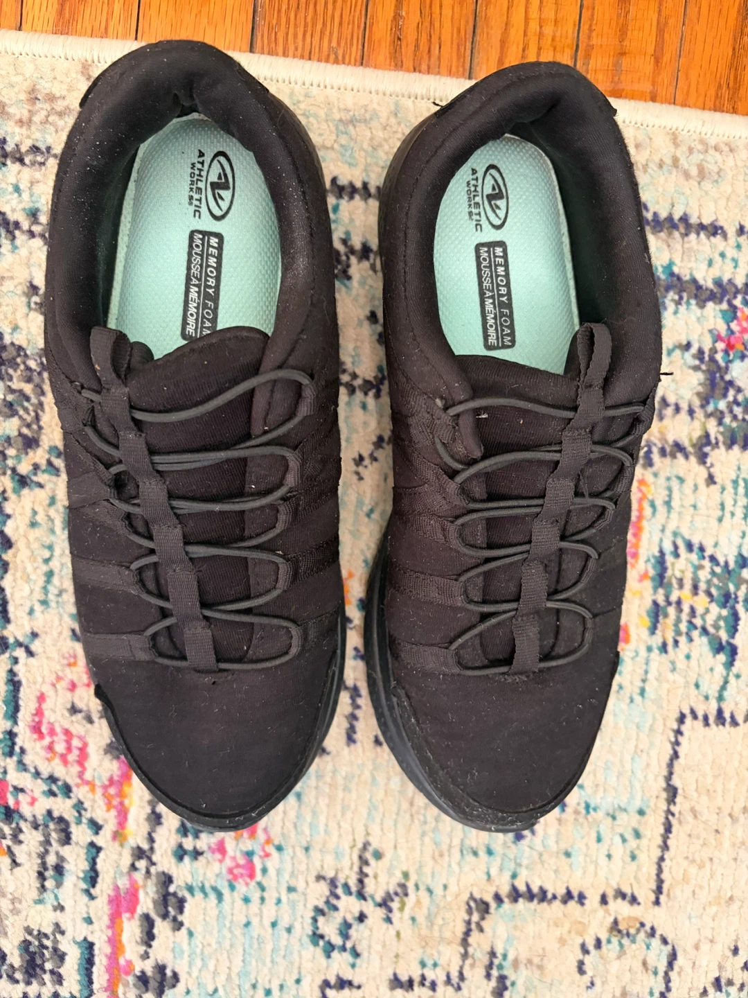 Athletic Works Black Memory Foam Sneakers Size 9 - photo 2