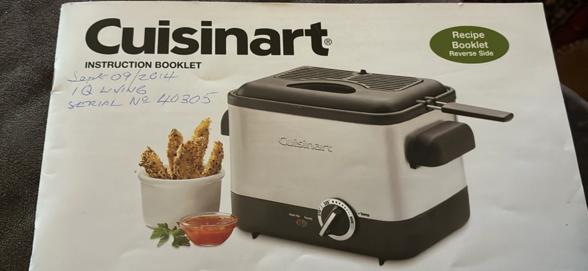 Cuisinart Deep Fryer Instruction Manual