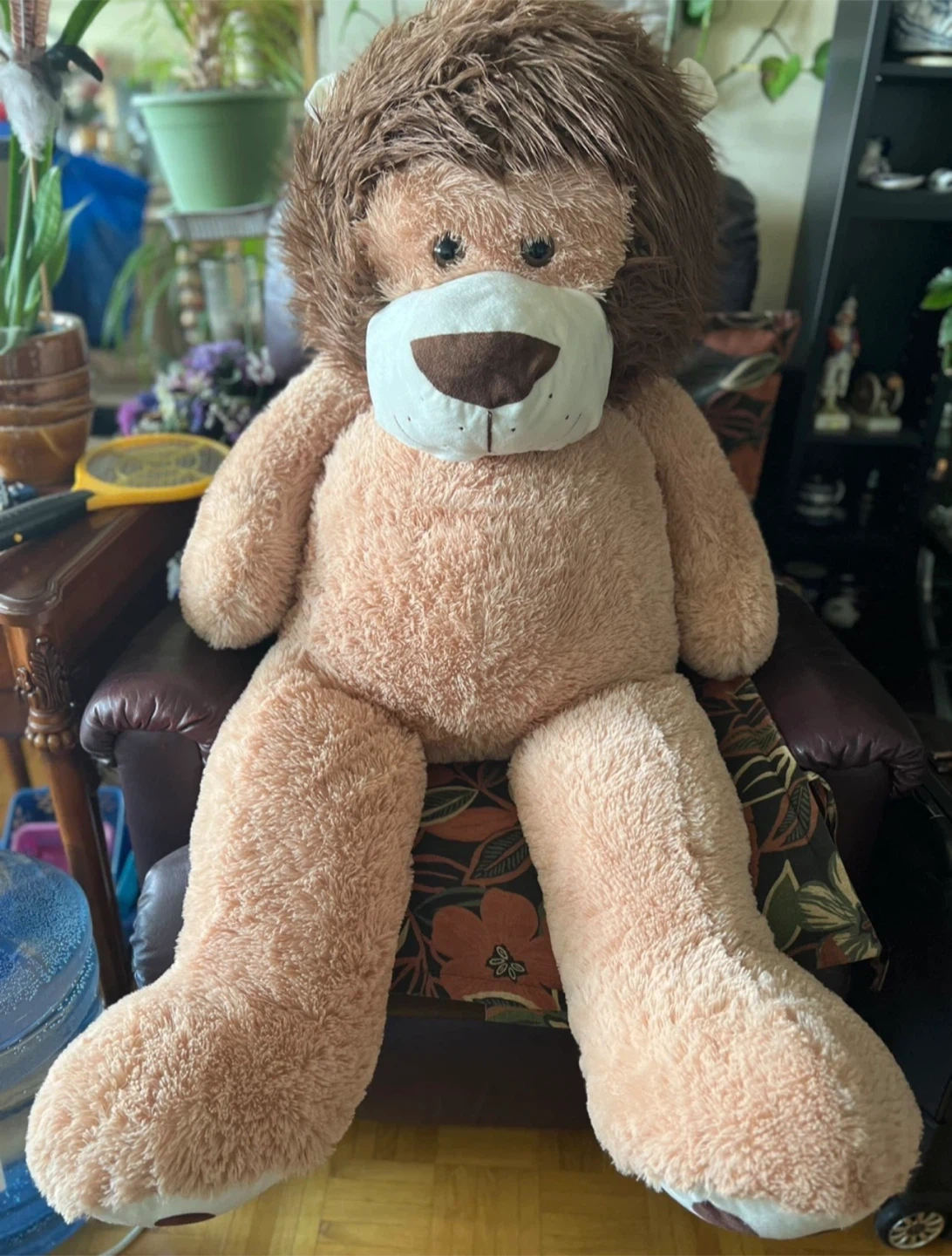 Giant 48” Jumbo Lion Plush Stuffed Animal – Super Soft & Clean!
