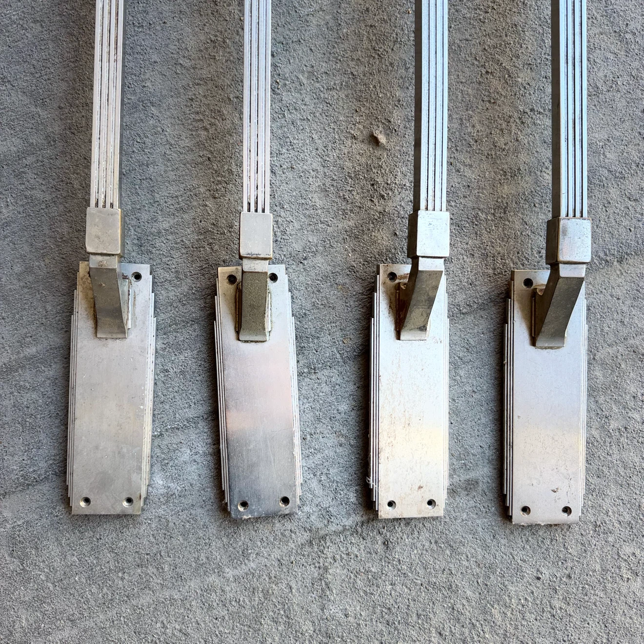 Architectural Salvage Large Art Deco Door Handles - photo 4