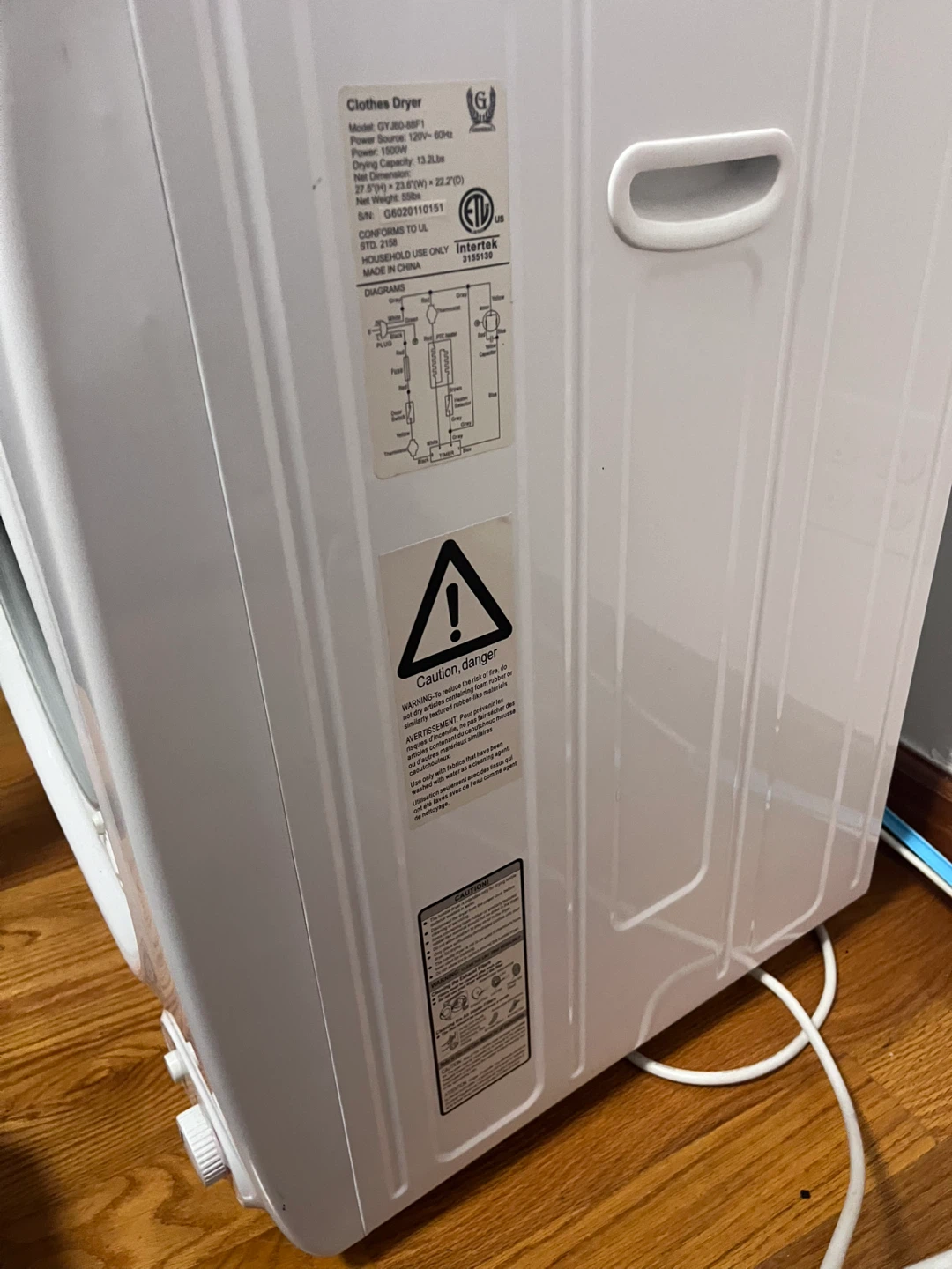 Portable Clothes Dryer Model GYJ60-88F1
