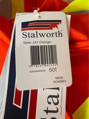 Stalworth Safety Coverall - Orange, Size 50T
