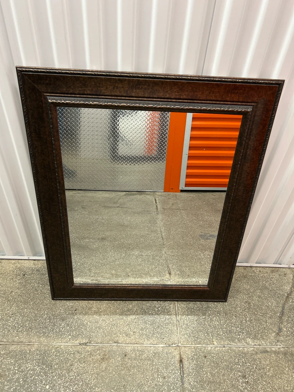 Bronze Wall Mirror 28x34 wood