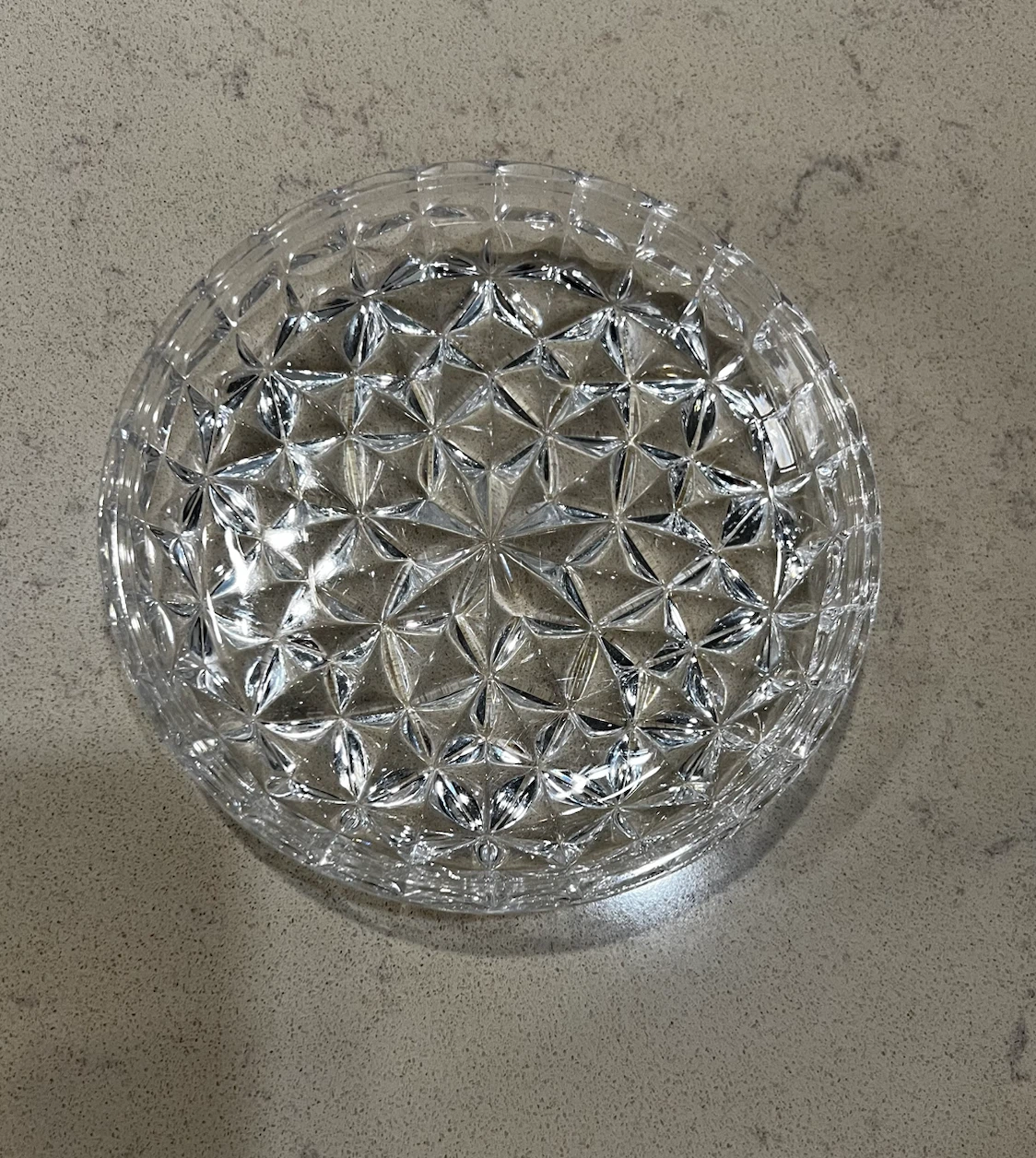 Vintage Crystal Jewelry Bowl