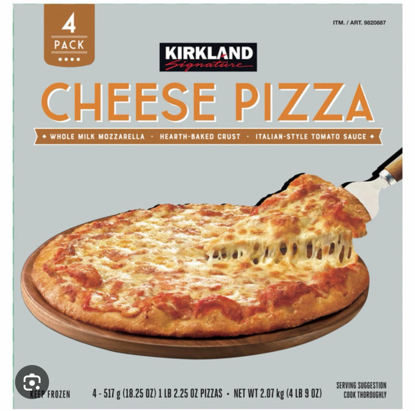 Kirkland Signature Cheese Pizza 3 individual