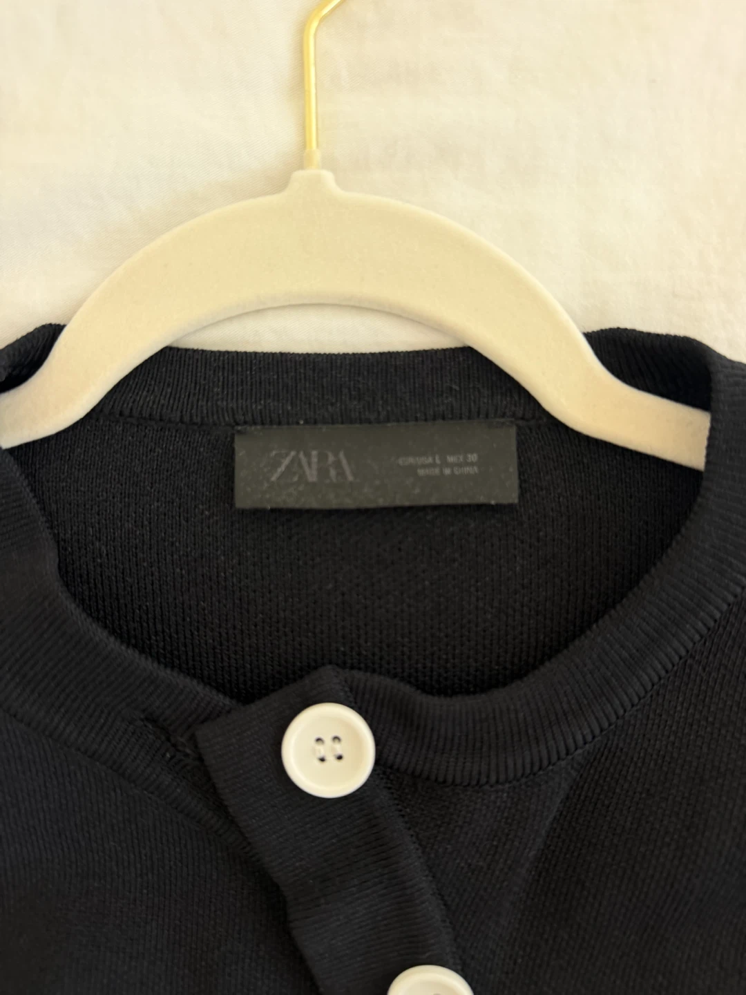 Zara Black Button-Front Knit Top - photo 3