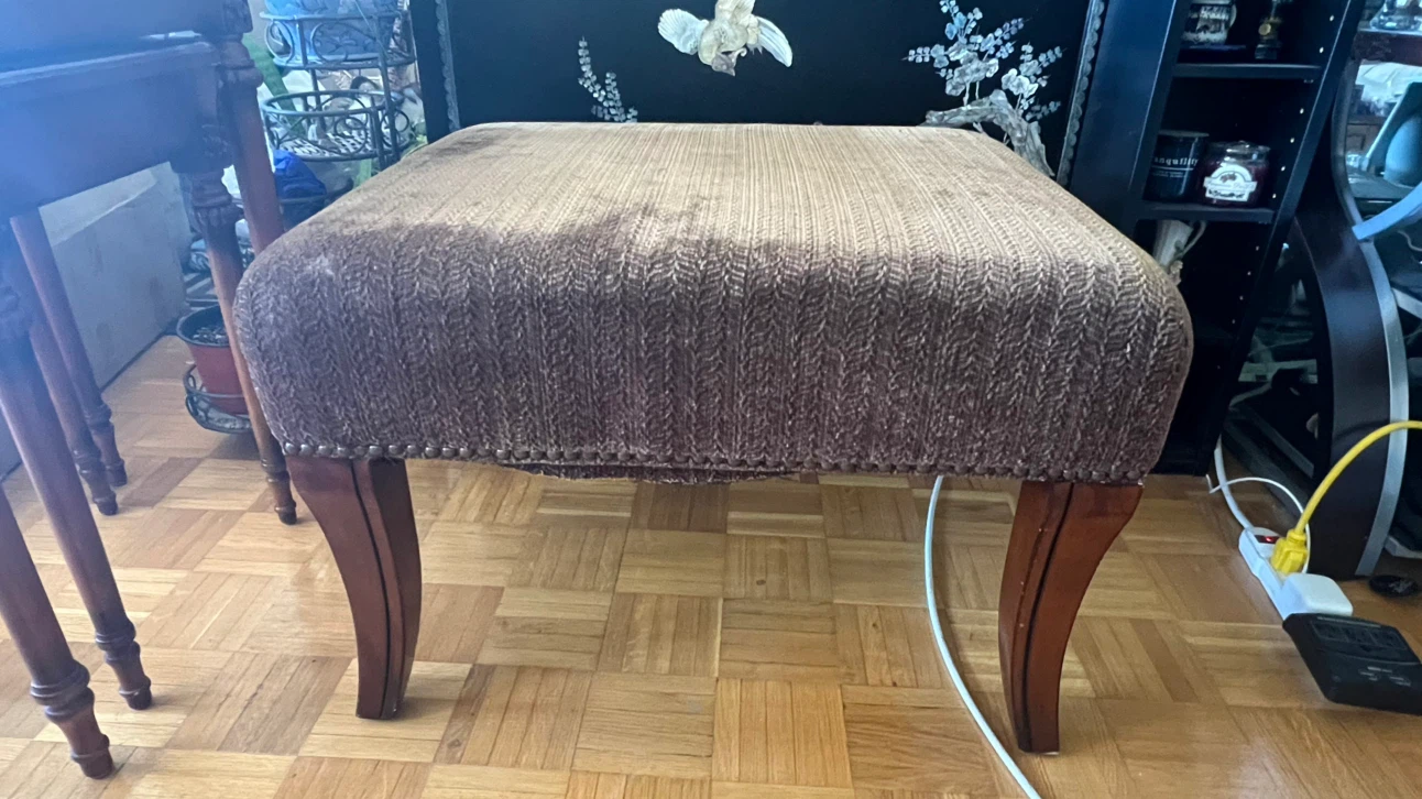 The Bombay Company Vintage Upholstered Ottoman / Footstool