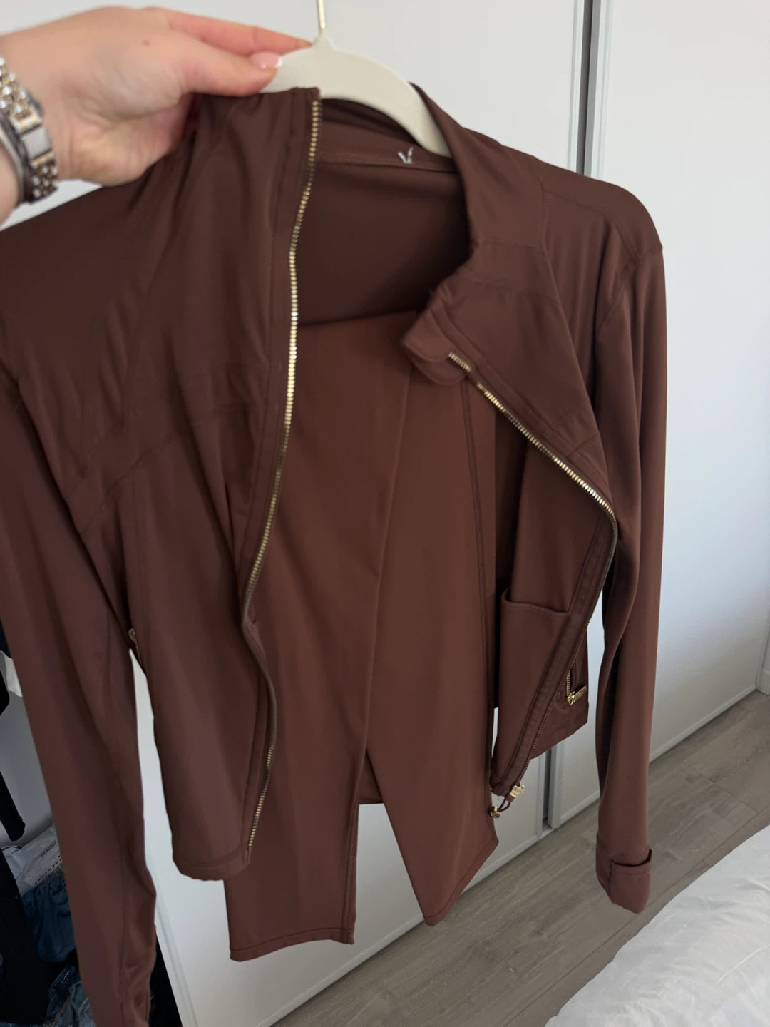 Lululemon brown zip-up jacket and leggings set - photo 2