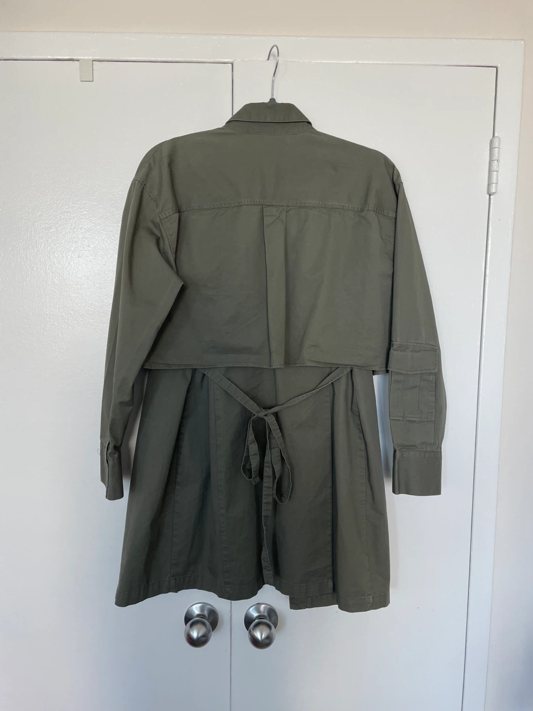 Zara Olive Green Utility Shirt Jacket Size L - photo 2