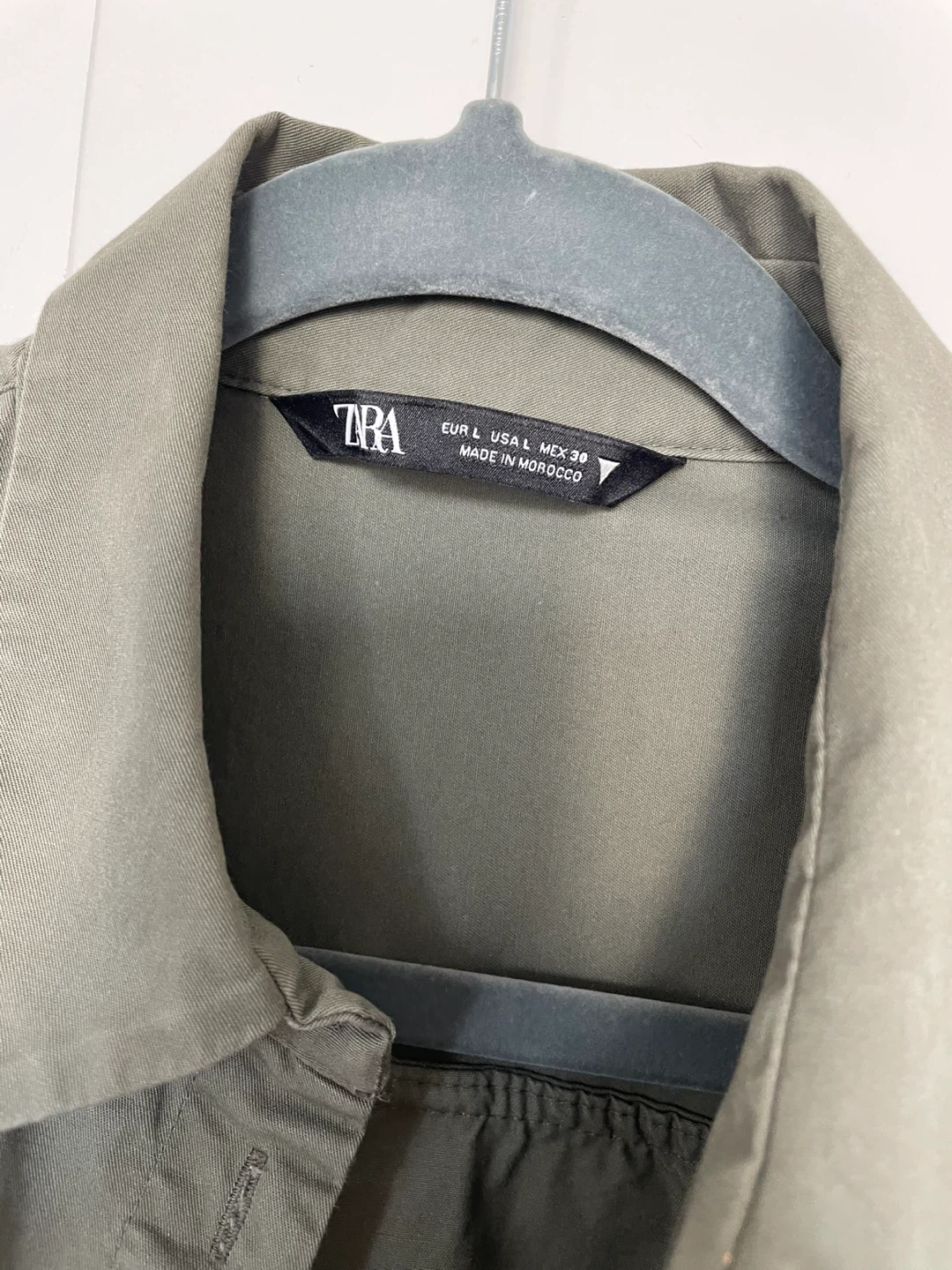 Zara Olive Green Utility Shirt Jacket Size L - photo 3