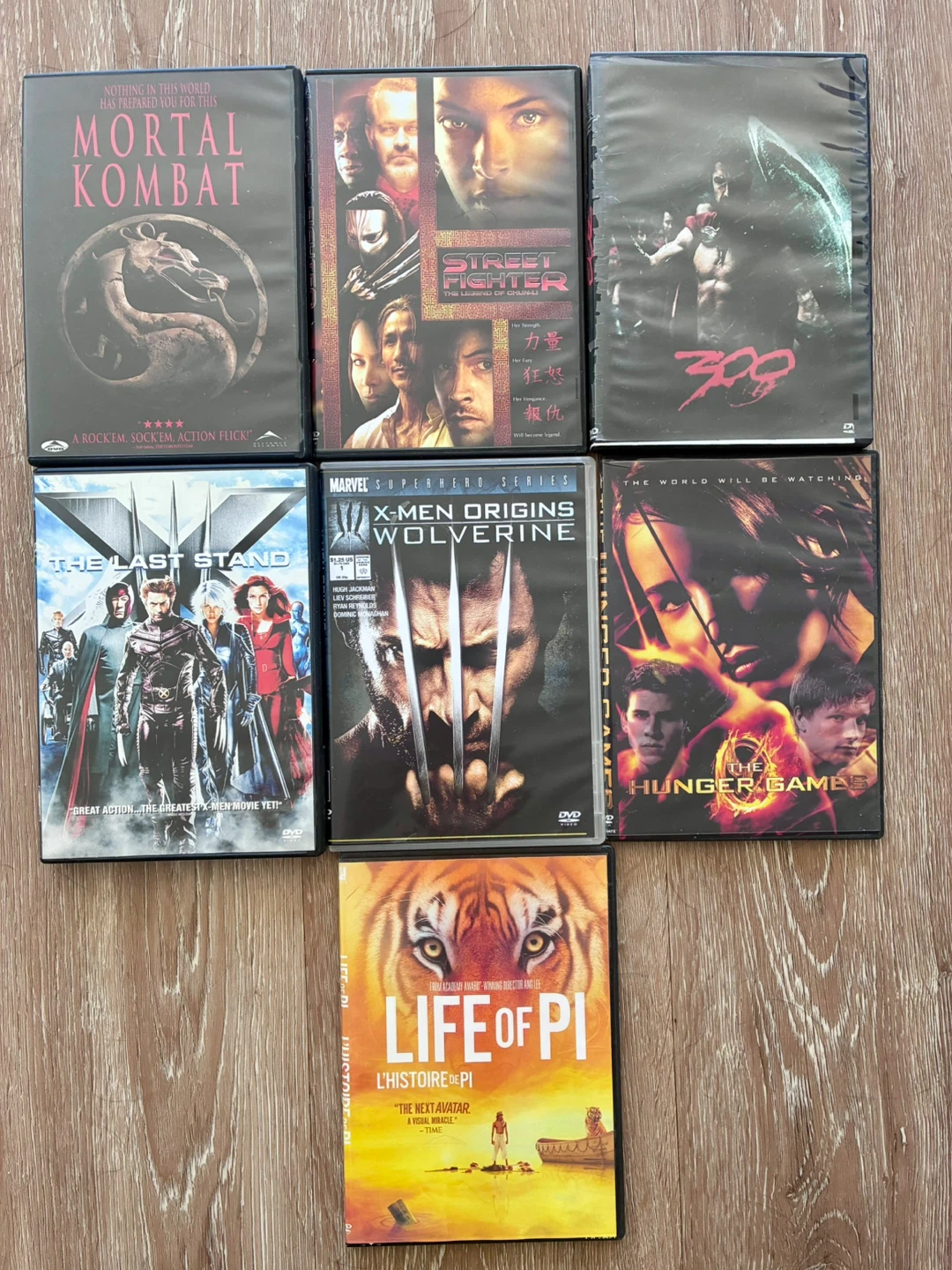 Set of 7 Action and Adventure DVDs