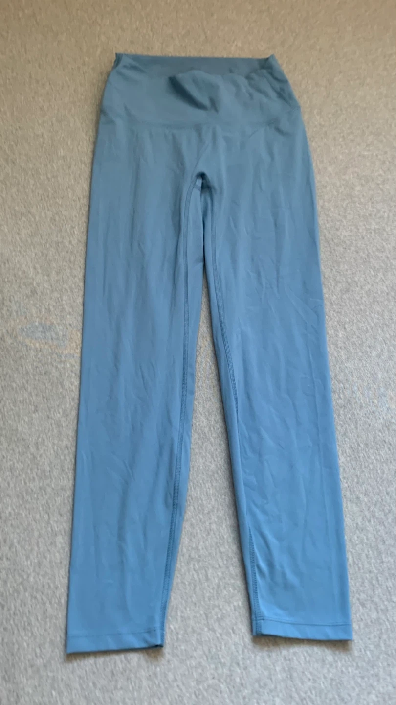 Blue High-Waisted Athletic Leggings - Size Unknown