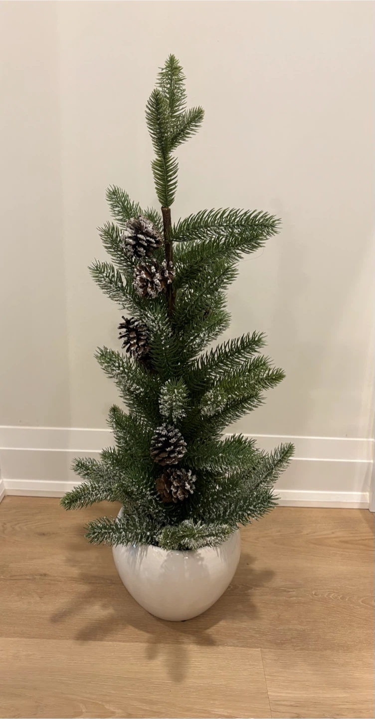 Artificial Potted Pine Tree with Pinecones