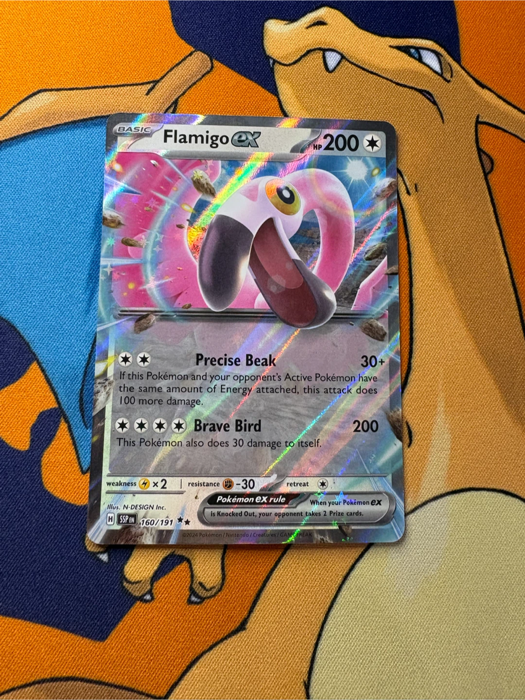 2024 Flamigo ex Pokemon Card 160/191