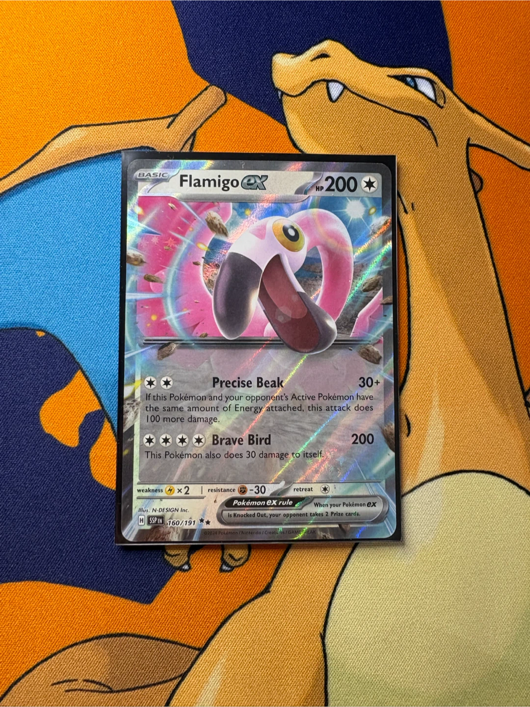 2024 Flamigo ex Pokemon Card 160/191 - photo 3