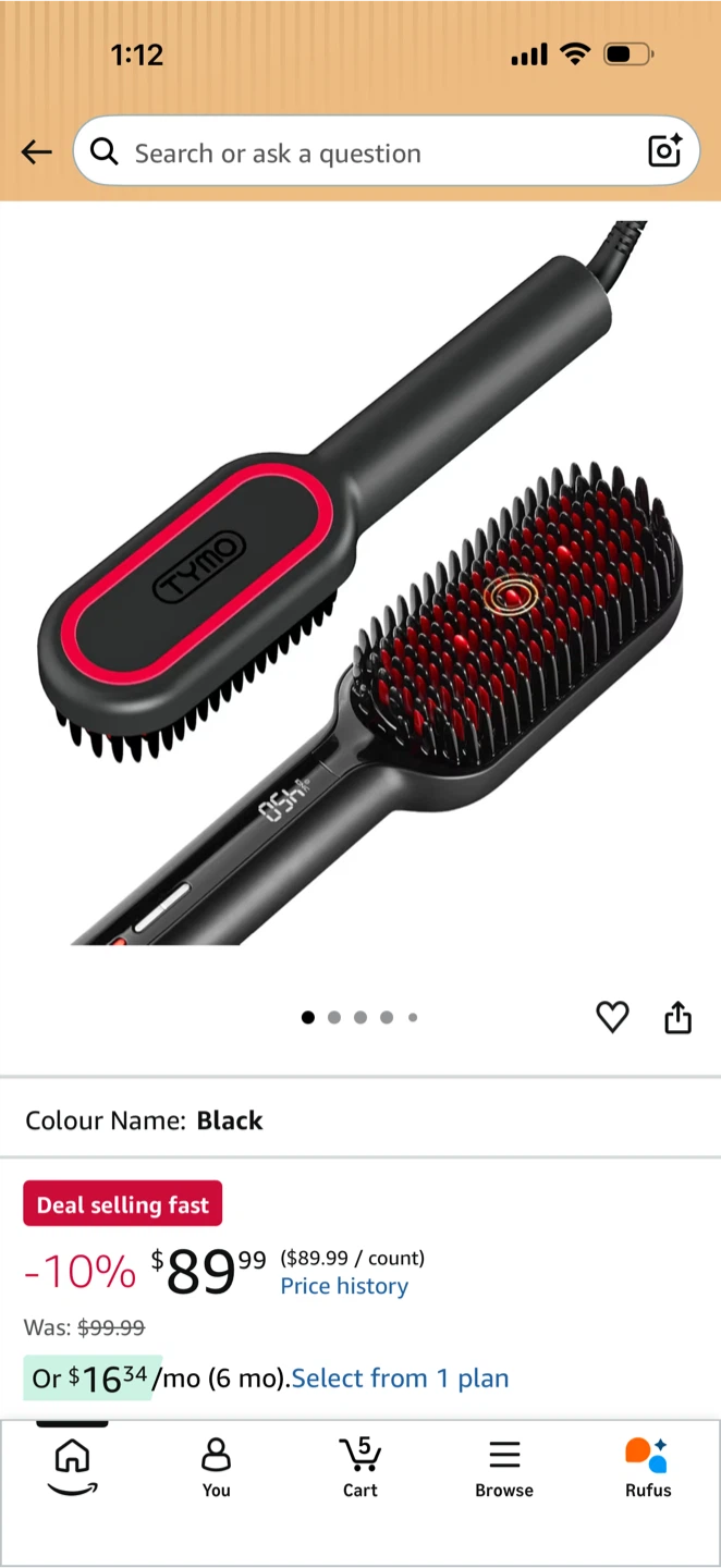 TYMO Ionic Plus Hair Straightening Brush - photo 5