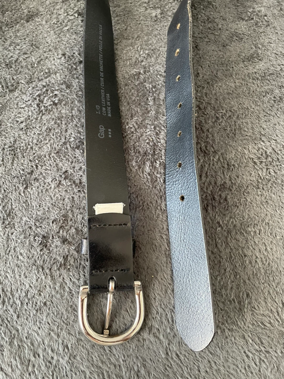 Gap Black Leather Belt L - photo 4