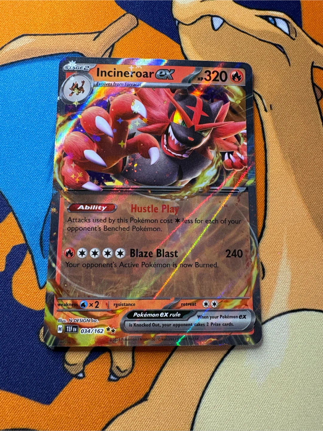 2025 Incineroar ex 034/162 NM