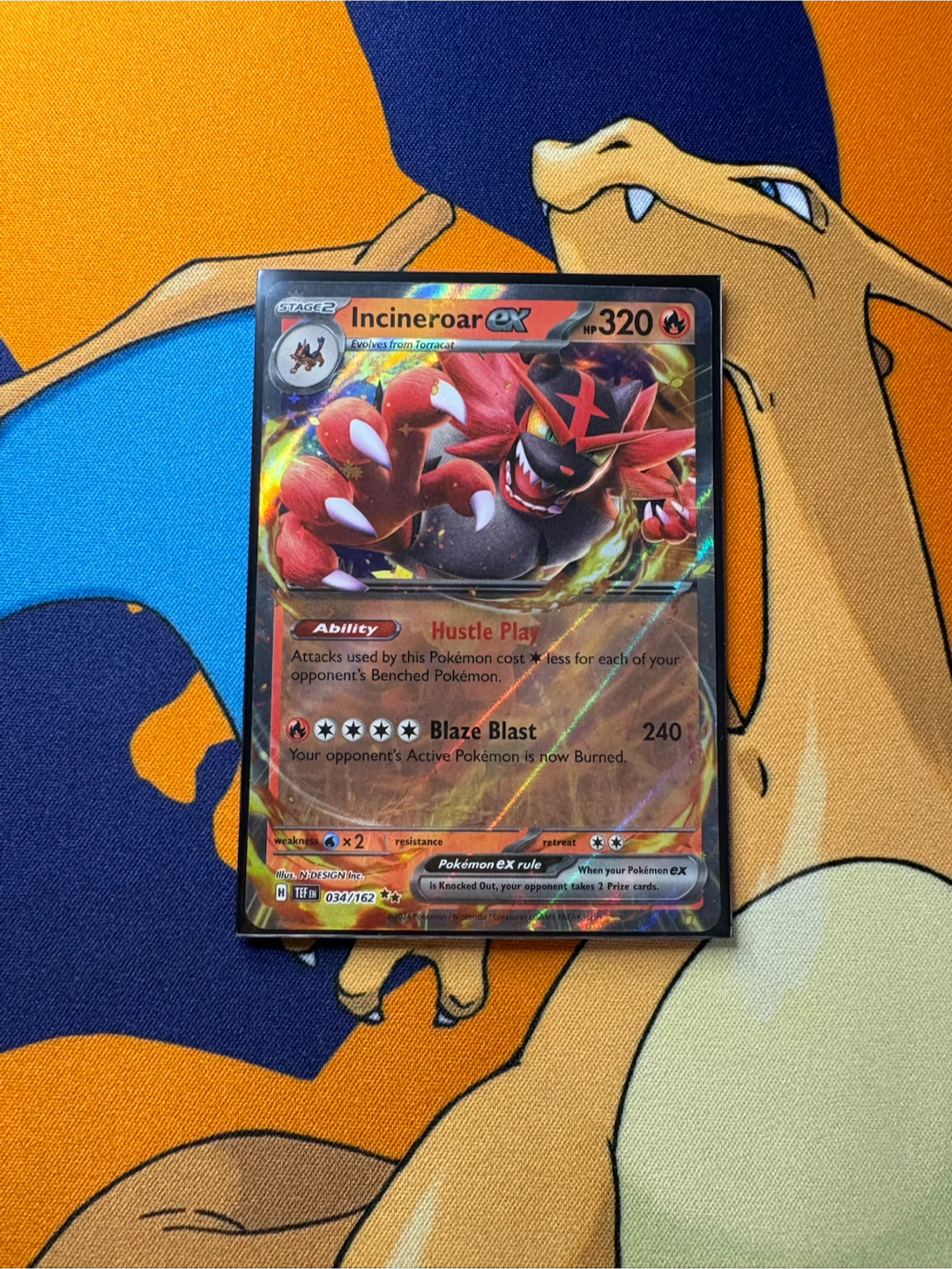 2025 Incineroar ex 034/162 NM - photo 3