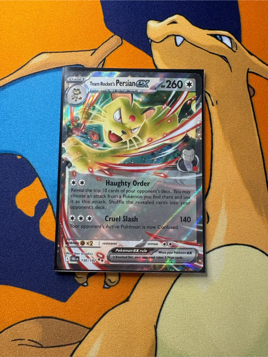 2025 Team Rocket's Persian ex 150/182 Pokemon Card - photo 3
