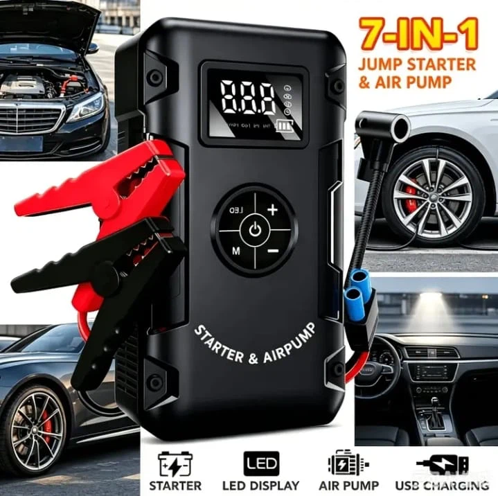 (BRAND NEW) 7-in-1 12V Jump Starter and Portable Air Pump - photo 4