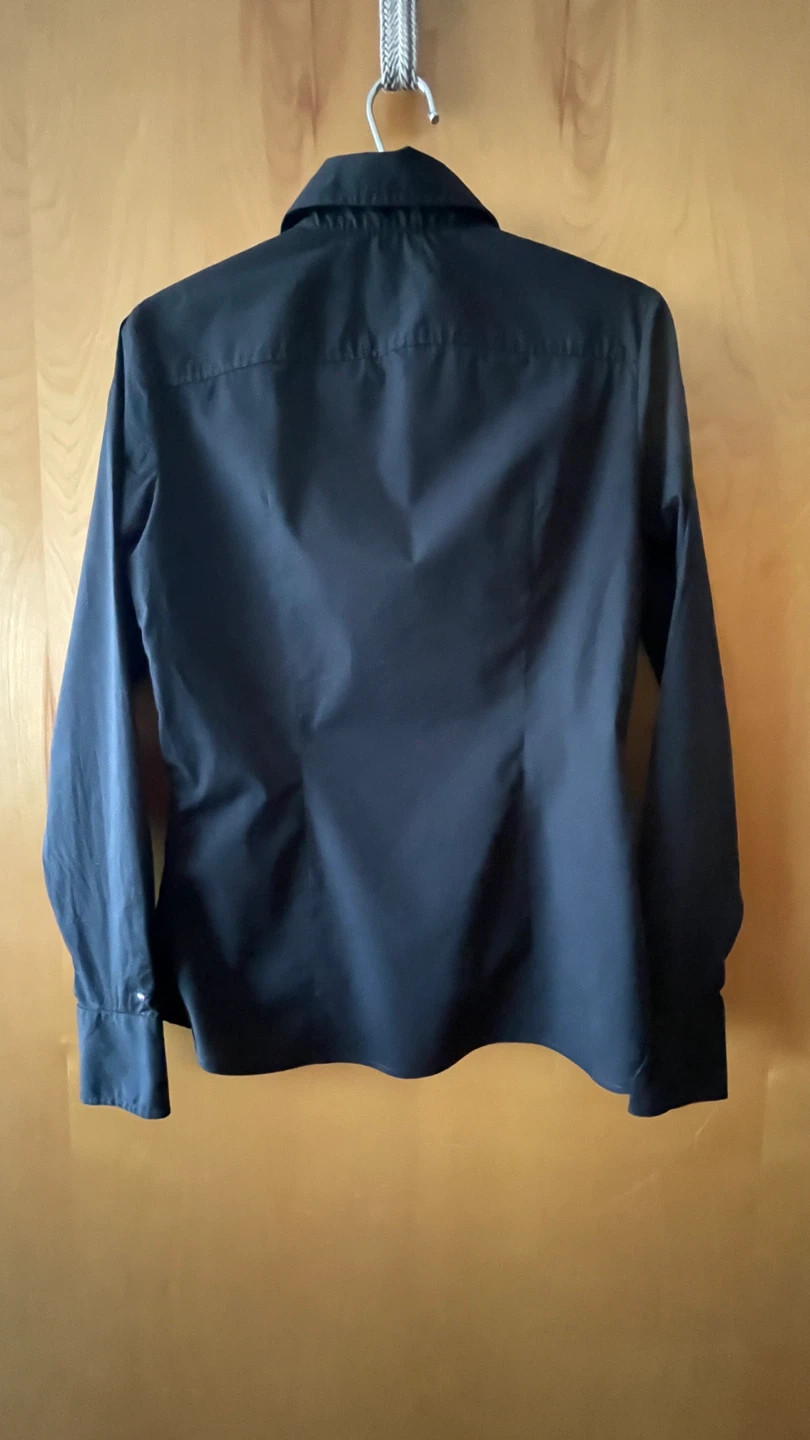 Tommy Hilfiger Black Stretch Button-Down Shirt Size 6 - photo 2