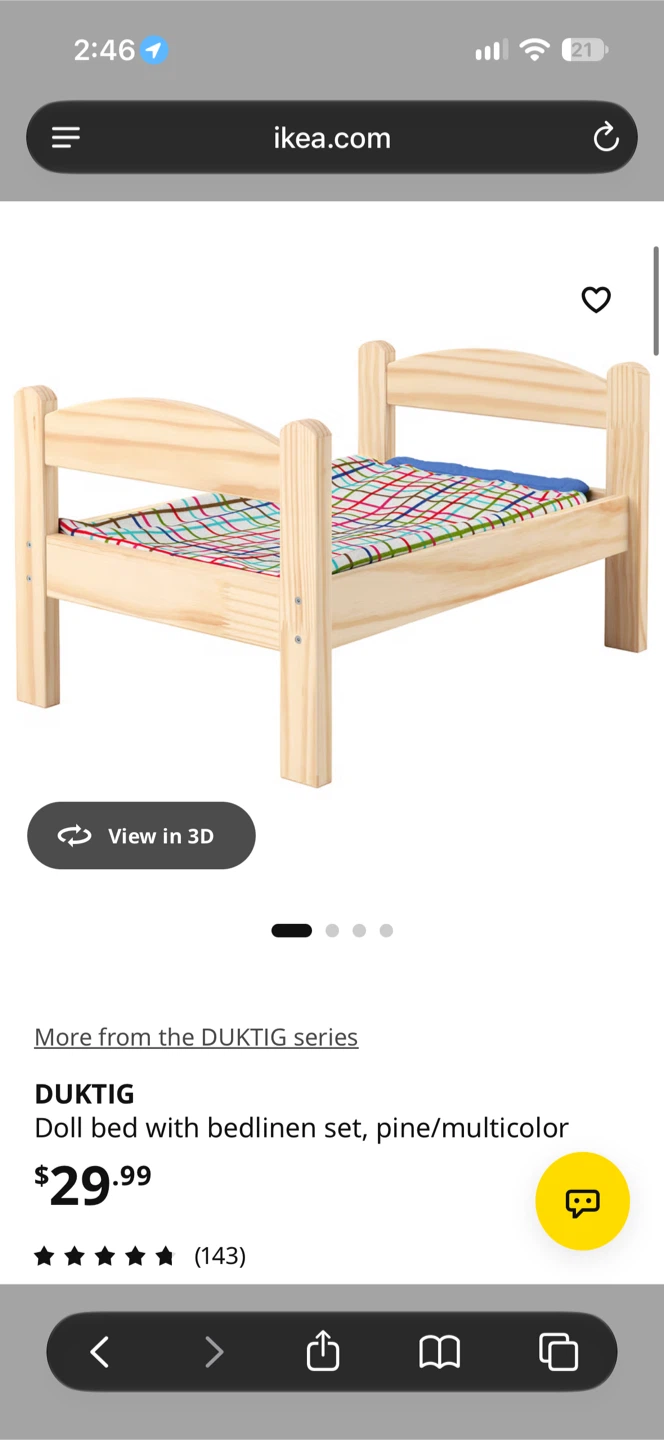 IKEA DUKTIG Doll Bed with Bedlinen - photo 2
