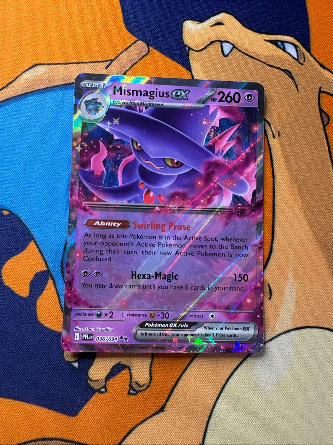 2025 Mismagius ex 036/094 Pokemon Card NM