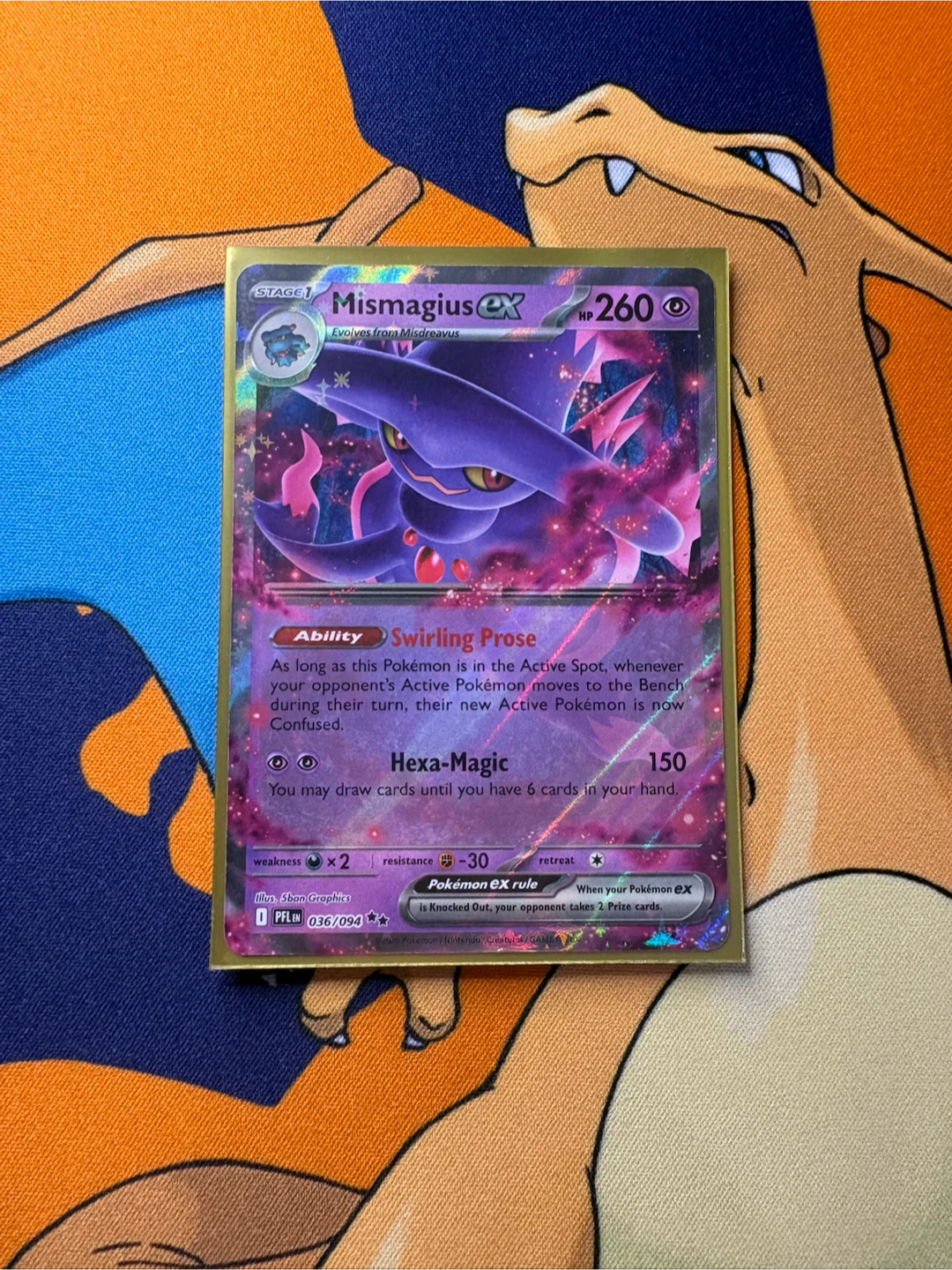 2025 Mismagius ex 036/094 Pokemon Card NM - photo 3