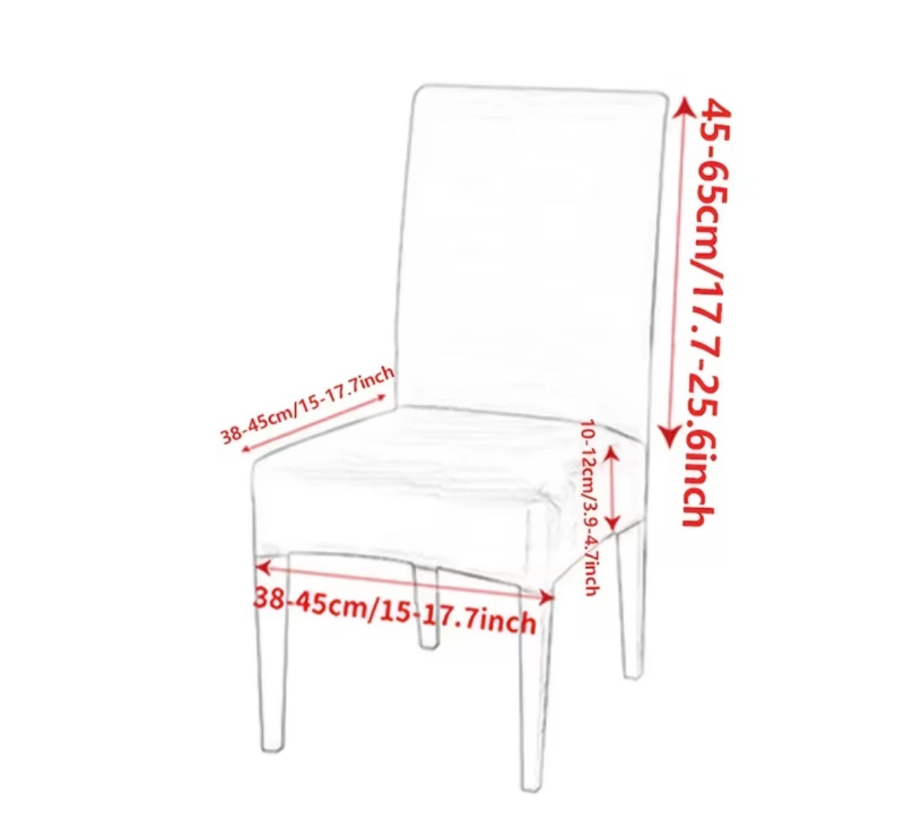 Set of 4 Navy Blue Stretchy Dining Chair Covers - photo 3