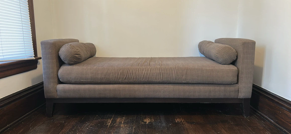 Plaid Upholstered Bench - photo 2