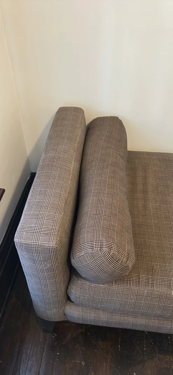 Plaid Upholstered Bench - photo 3