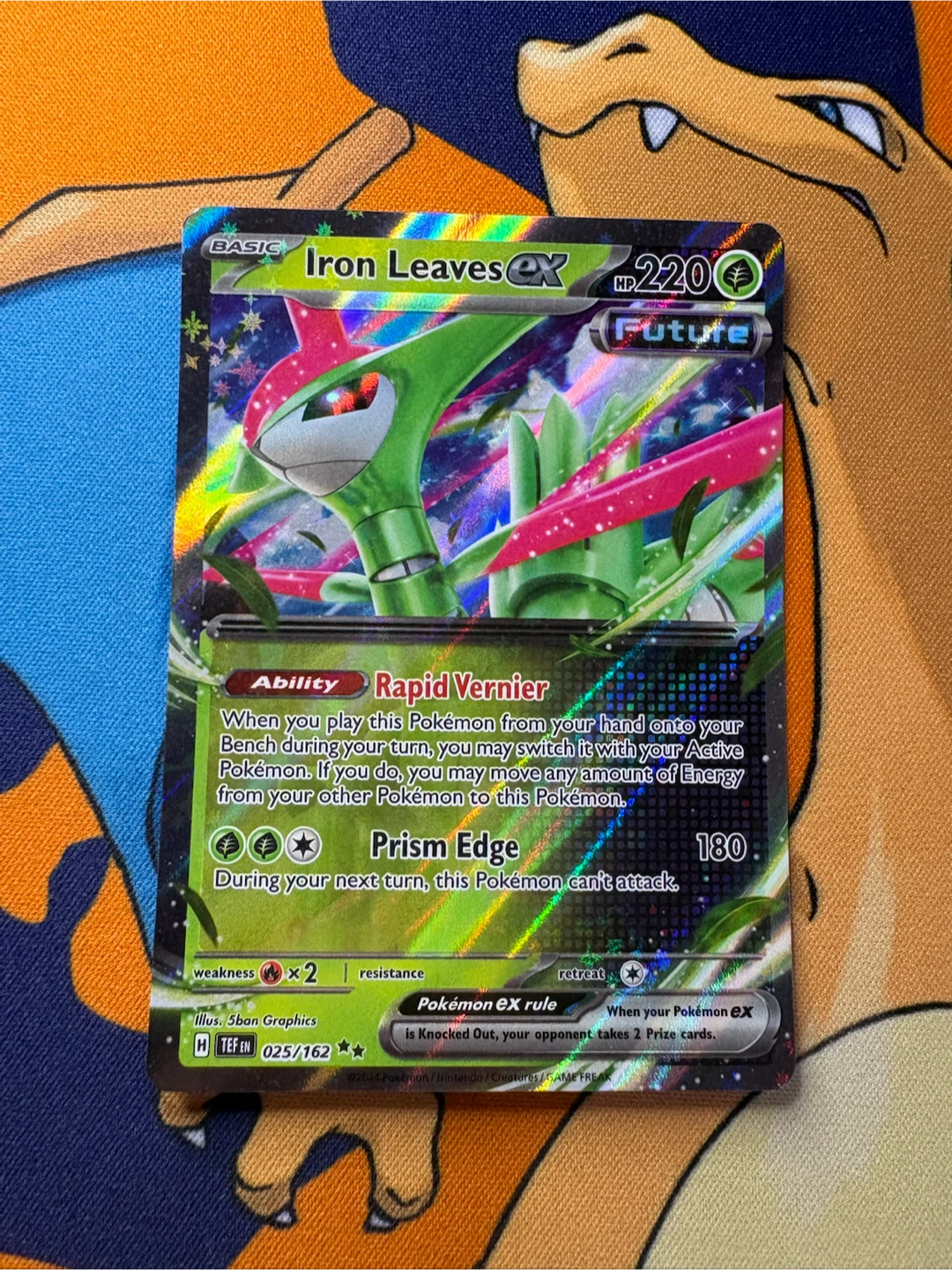 2024 Iron Leaves ex Pokémon Card 025/162 NM