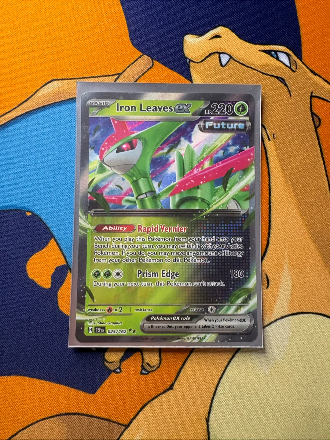 2024 Iron Leaves ex Pokémon Card 025/162 NM - photo 3
