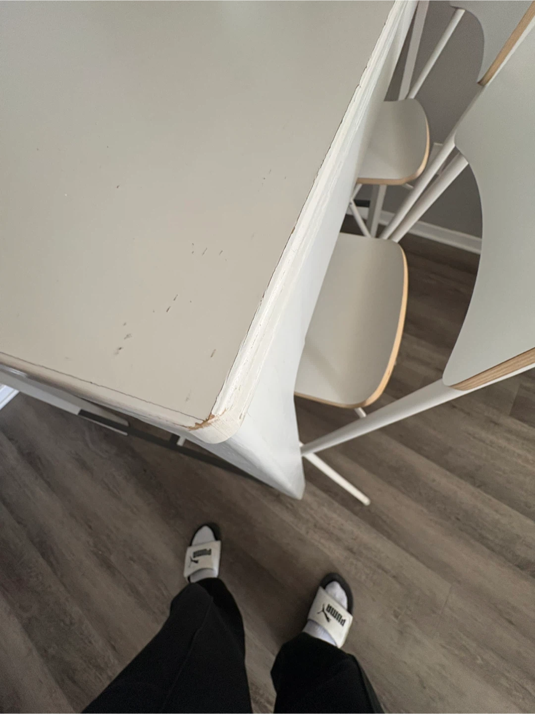 IKEA bar table and four folding chairs - photo 4