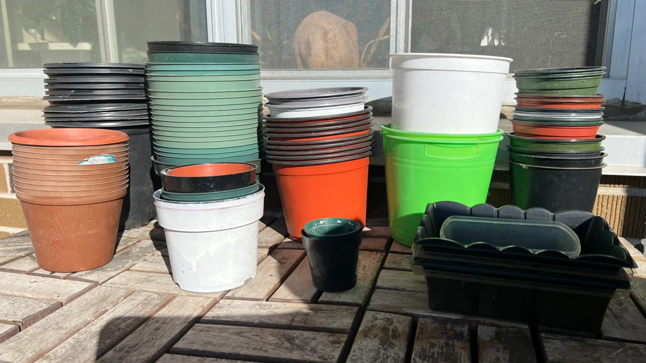 Huge Mega Bulk Lot of 60+ Plastic Garden Nursery Pots - photo 3
