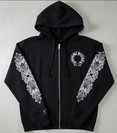 Chrome Hearts Black Zip-Up Hoodie