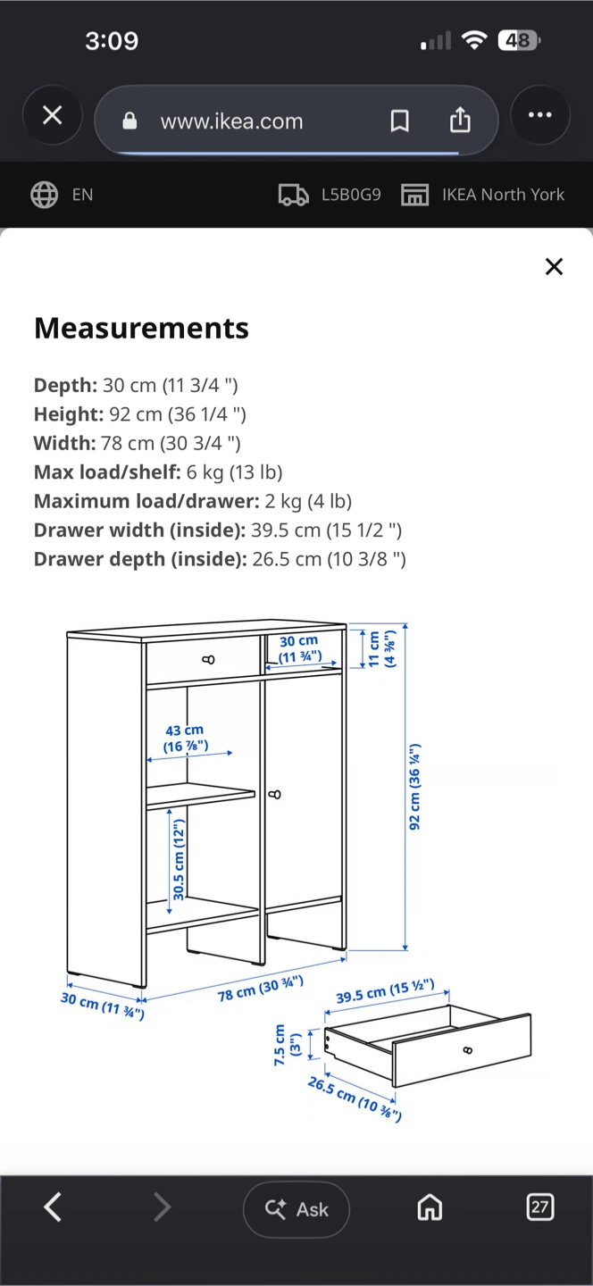 White storage cabinet - IKEA BAGGEBO - photo 3