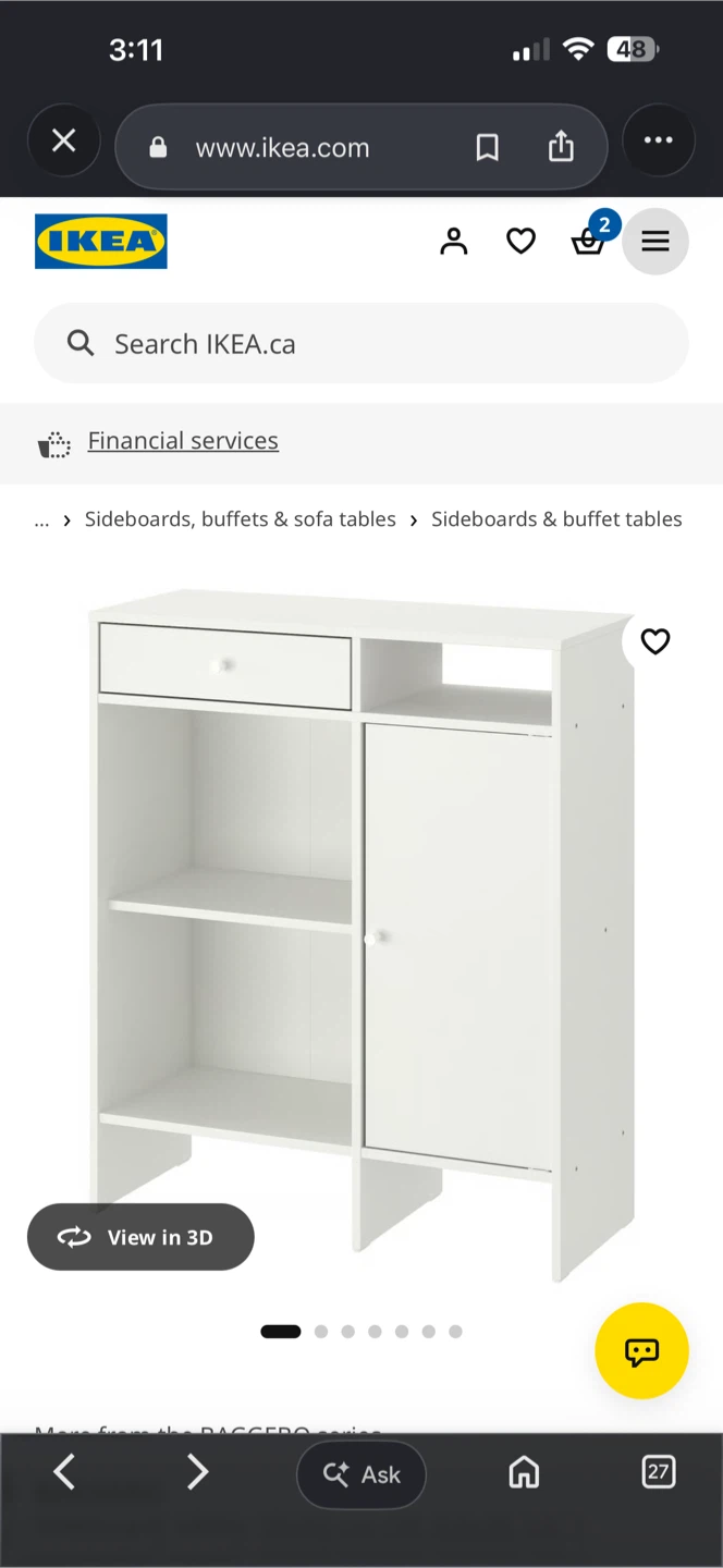 White storage cabinet - IKEA BAGGEBO - photo 4