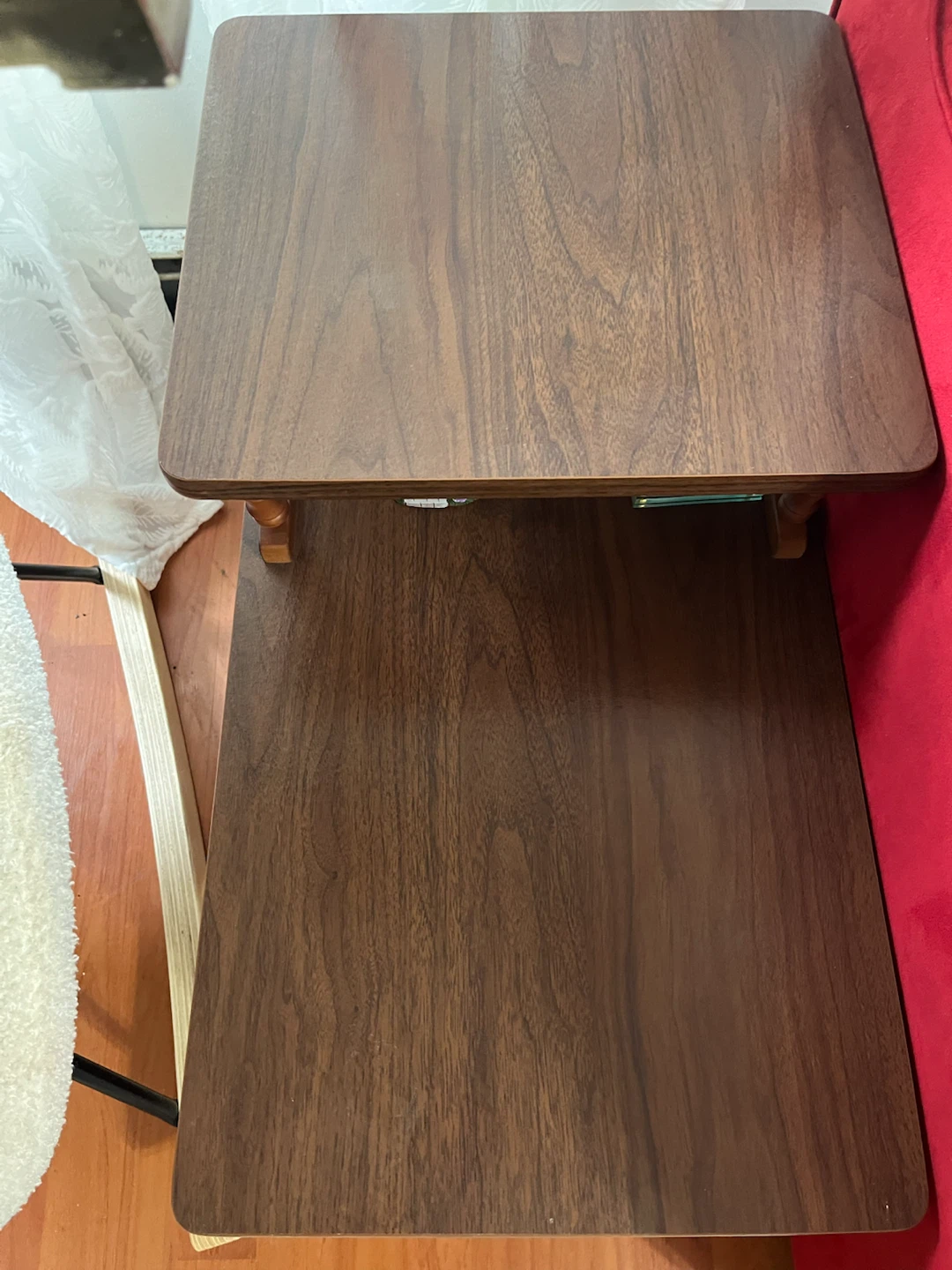 Vintage Two-Tier Wooden Step End Table - photo 3