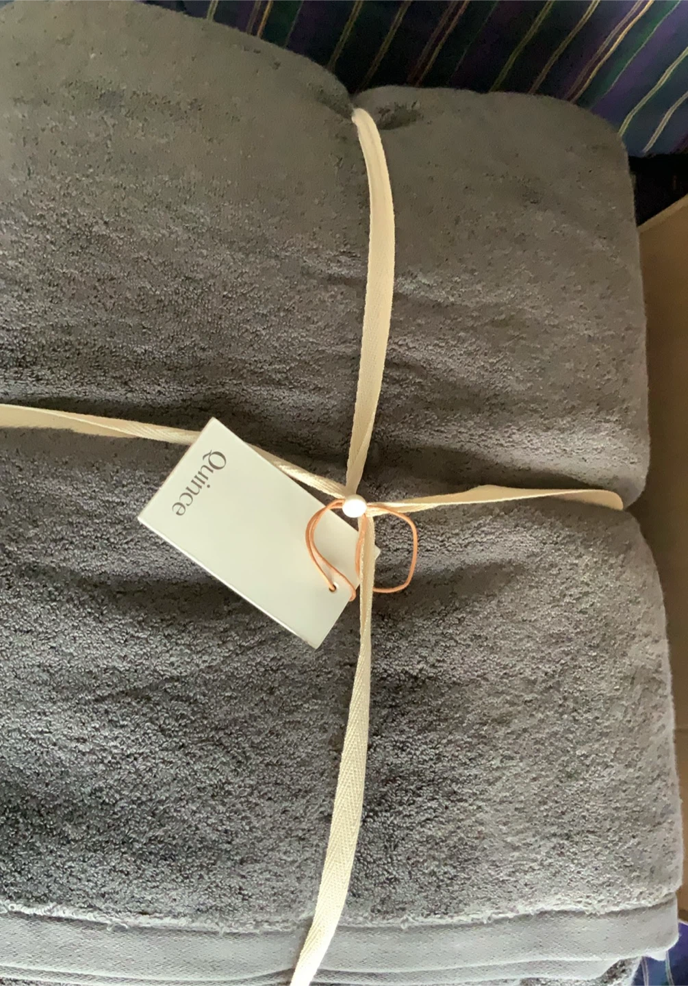Quince Charcoal Bath Sheets, set of 2 BNWT